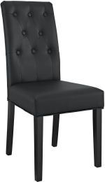 Confer Dining Vinyl Side Chair (Black) 