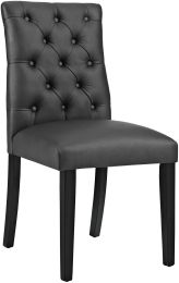 Duchess Dining Chair (Black Button Tufted Vegan Leather) 