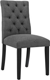 Duchess Dining Chair (Grey Button Tufted Fabric) 
