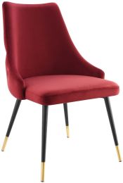 Adorn Chaise à Diner (Velours Côtelé Rouge-Brun) 