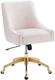 Discern Office Chair (Pink Velvet) 