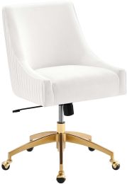 Discern Office Chair (White Velvet) 