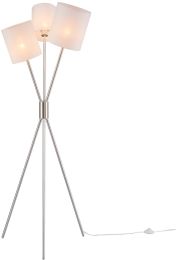 Alexa 3-Light Floor Lamp (Silver) 