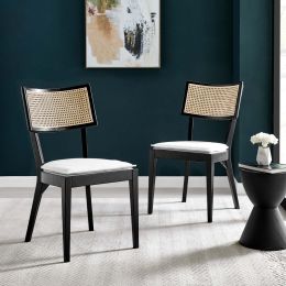 Caledonia Wood Dining Chair (Set of 2 - Black & White) 