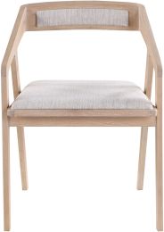 Padma Oak Arm Chair (Light Grey) 