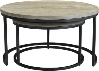 Drey Round Nesting Coffee Tables (Set of 2) 