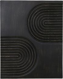 Passages Carved Wood Wall Art (Washed Black) 