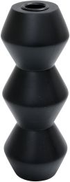 Sequence Wooden Candle Holder (Large - Black) 