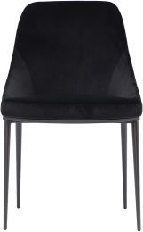 Sedona Dining Chair  (Set of 2 - Shadowed Black Velvet) 
