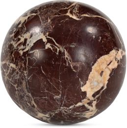 Odessa Tabletop Accent (Sphere - Red Levanto Marble) 