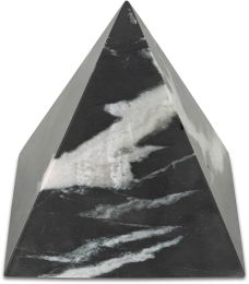Alma Tabletop Accent (Pyramid - Black Marble) 