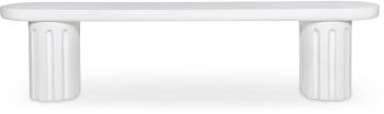 Eris Outdoor Dining Bench (White) 