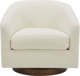 Oscy Swivel Chair (Vegan Shearling White) 