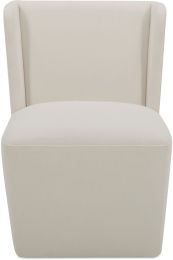 Cormac Rolling Dining Chair (Cream Performance Fabric) 