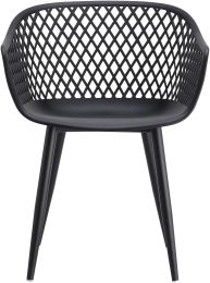 Piazza Outdoor Chair (Set of 2 - Black) 