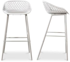 Piazza Outdoor Barstool (Set of 2 - White) 
