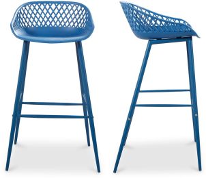 Piazza Outdoor Barstool (Blue - Set of 2) 