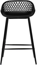 Piazza Outdoor Counter Stool (Set of 2 - Black) 