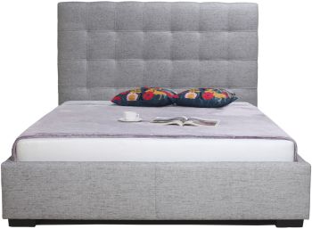 Belle Storage Bed Queen (Light Grey Fabric) 