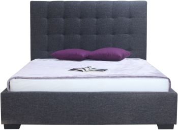 Belle Storage Bed King (Charcoal Fabric) 