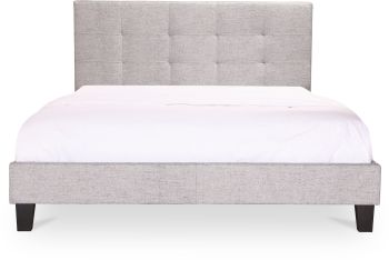 Eliza Bed (King - Light Grey Fabric) 