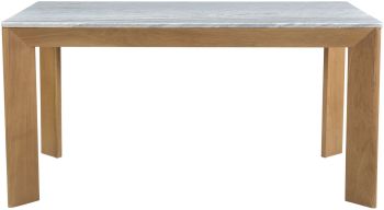 Angle Dining Table (Ashen Grey Marble - Small Rectangular) 