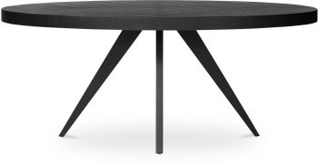 Parq Dining Table (Oval - Black) 
