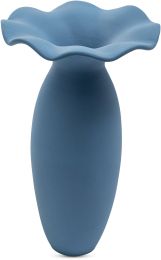 Ruffle Decorative Vessel (16In - Blue) 