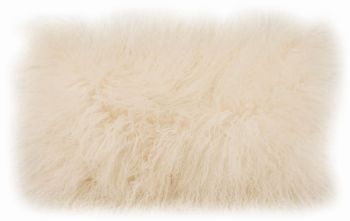 Lamb Fur Pillow (Rectangular - Cream) 