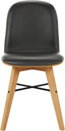 Napoli Dining Chair (Set of 2 - Leather Black) 
