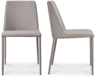 Nora Fabric Dining Chair (Set of 2 - Light Grey) 