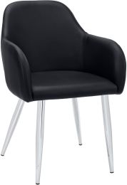 Paisley Dining Chair (Set of 2 - Black & Chrome Legs) 