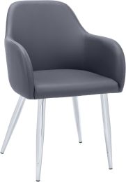 Paisley Dining Chair (Set of 2 - Grey & Chrome Legs) 