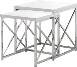 Molkom Nesting Table (2 Piece Set - White) 