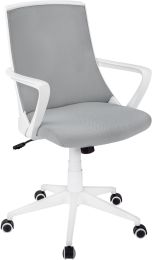 Elesron Office Chair (White & Grey Mesh) 