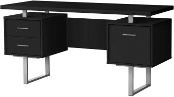 Wego Desk (Black & Silver) 