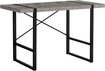 Blodon Desk (Grey Concrete & Black) 