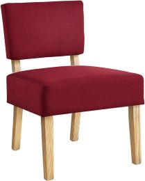 Shako Accent Chair (Red & Natural) 