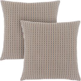 Gine Pillow (Set of 2 - Brown Abstract) 