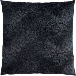Oraver Pillow (Black Feathered Velvet) 