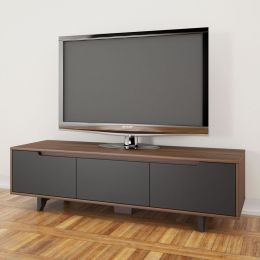 Alibi 60-inch TV Stand (Walnut & Charcoal) 