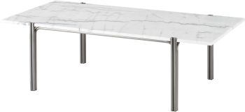 Sussur Coffee Table (White with Graphite Base) 