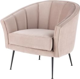 Aria Single Seat Sofa (Blush with Black Legs) 