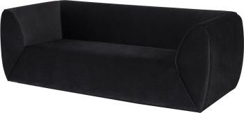 Greta Triple Seat Sofa (Black with Black Legs) 