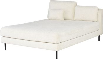 Gigi Modular Sofa (Chaise - Coconut with Black Legs) 