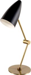 Phillipe Table Lamp (Black with Antique Brass Body) 
