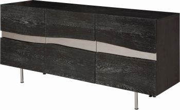 Sorrento Sideboard Cabinet (Oxidized Grey Oak with Oxidized Grey Oak Cabinet) 