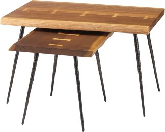 Nexa Side Table (Nesting - Smoked Oak with Black Legs) 