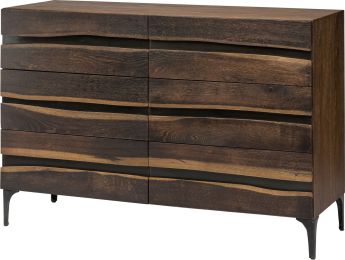 Prana Dresser Cabinet (Wide - Seared Oak with Seared Cabinet) 