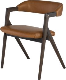 Anita Dining Chair (Desert Leather with Seared Frame) 